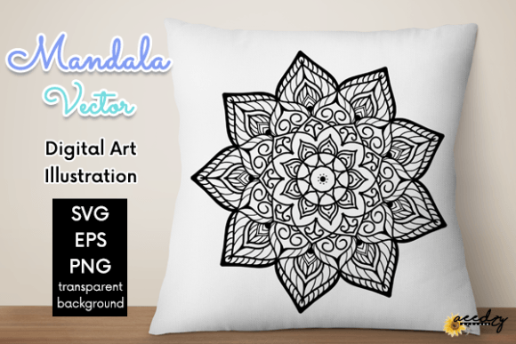 Download Black and White Mandala Vector - Black Collection
