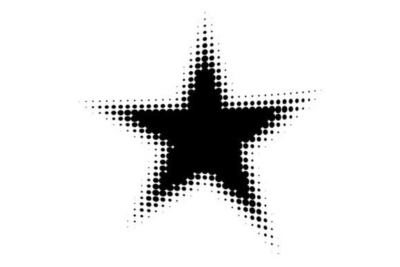 Download Black Halftone Star Design Element - Black Collection