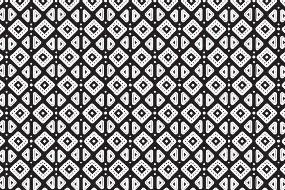 Download Black White Ethnic Square Pattern - Black Collection