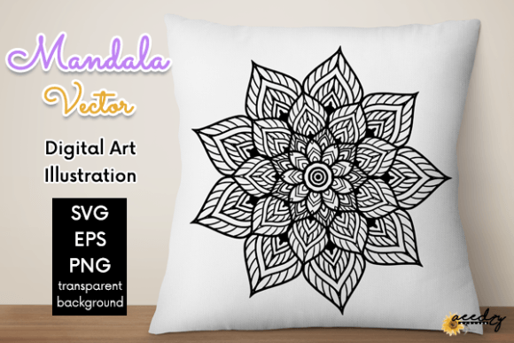 Download Black and White Mandala Vector - Black Collection