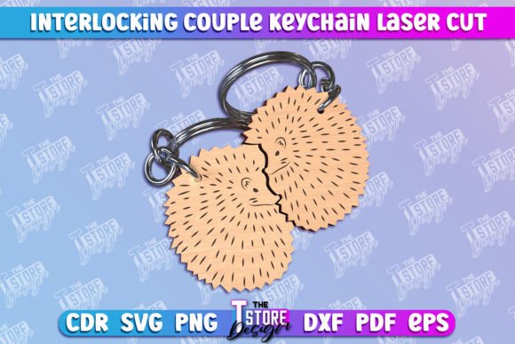 Download Hedgehog Keychain Couple Laser Design - Laser design Collection