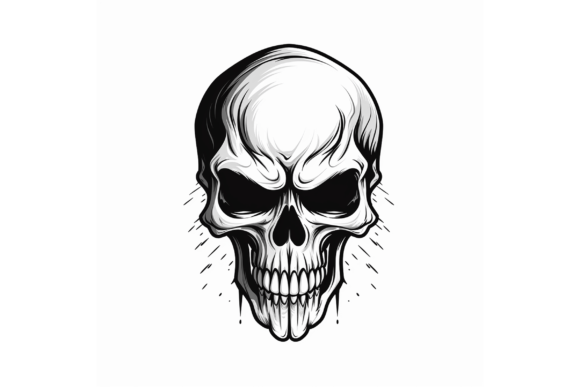 Download Black Skull Logo Hand Drawn Mandala - Black Collection