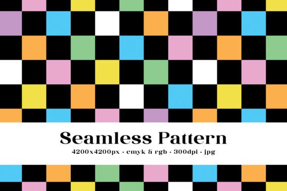 Download Black &amp; Multicolor Checkered Pattern - Premium Resources