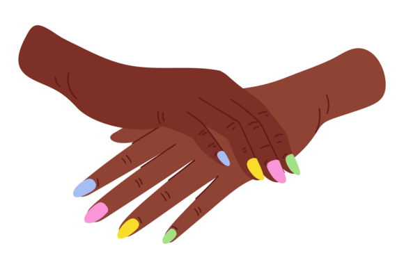 Download Brown Hands with Multicolored Manicure. - Multicolor Collection