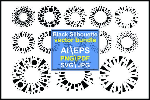 Download Black Geometric Abstract Circular Shapes - Black Collection