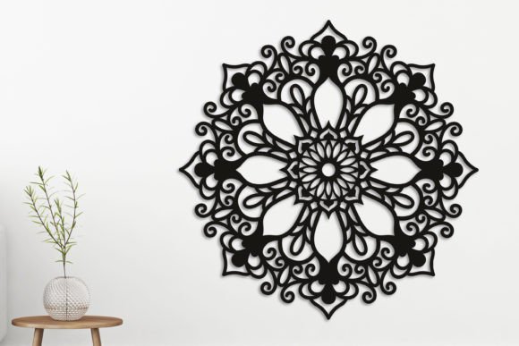 Download Laser Cut Black Mandala Wall Decor Svg - Black Collection
