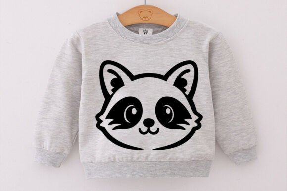 Download Cute Raccoon Black Silhouette SVG PNG, K - Black Collection