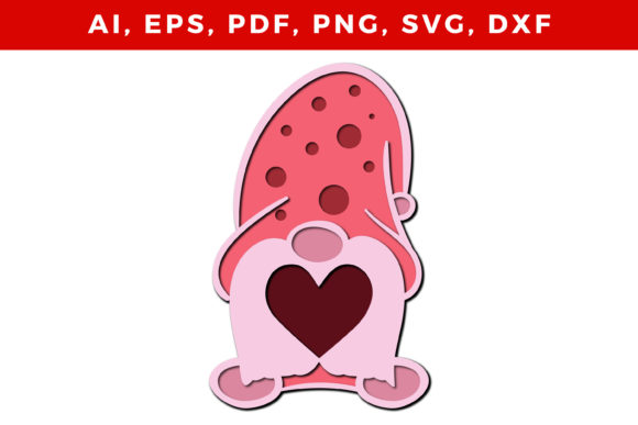 Download Layer Love with Gnome Svg Craft Cut File - Craft Collection