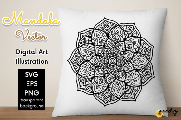 Download Black and White Mandala Vector - Black Collection
