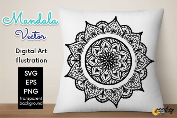 Download Black and White Mandala Vector - Black Collection