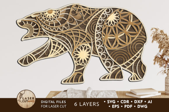 Download Crafts Bear Multilayer Laser Cut File - Craft Collection
