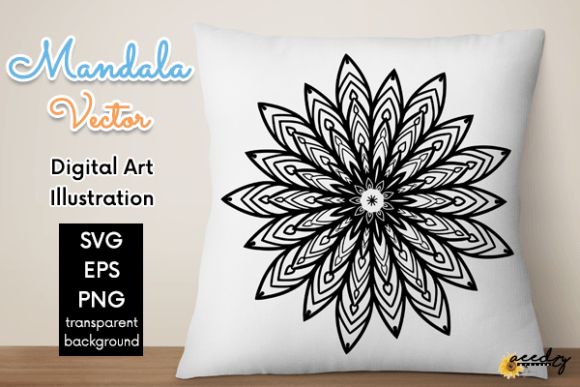 Download Black and White Mandala Vector - Black Collection