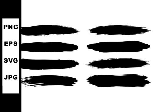 Download Black Brush Stroke Vector Design Element - Black Collection