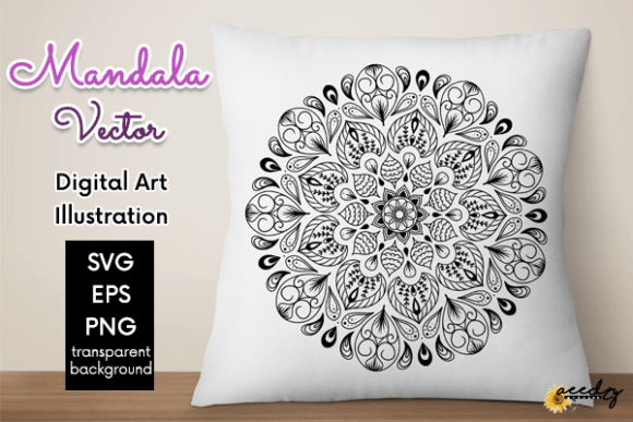 Download Black and White Mandala Vector - Black Collection