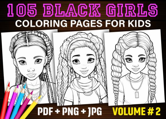 Download 105 Black Girls Coloring Pages for Kids - Black Collection