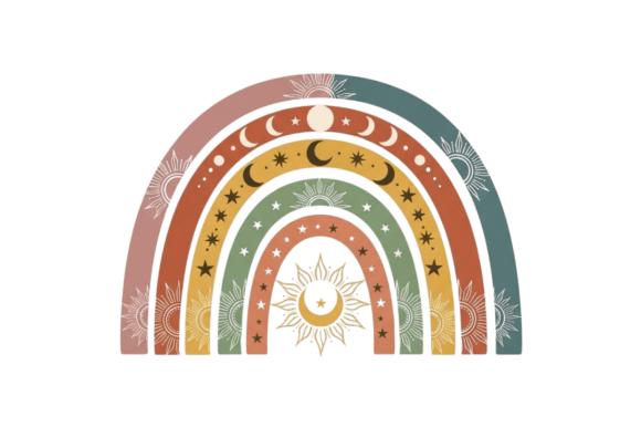 Download Boho Celestial Rainbow Spiritual Art - Spiritual art Collection