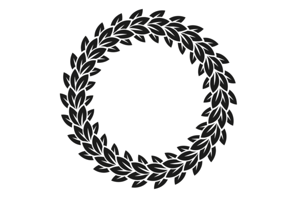 Download Floral Decorative Round Frame. Black Fol - Black Collection