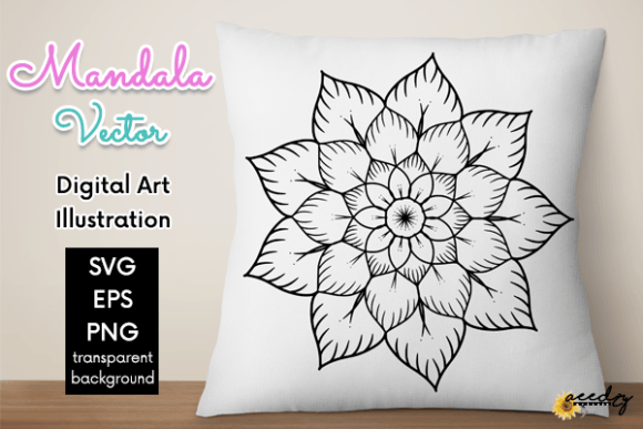 Download Black and White Mandala Vector - Black Collection