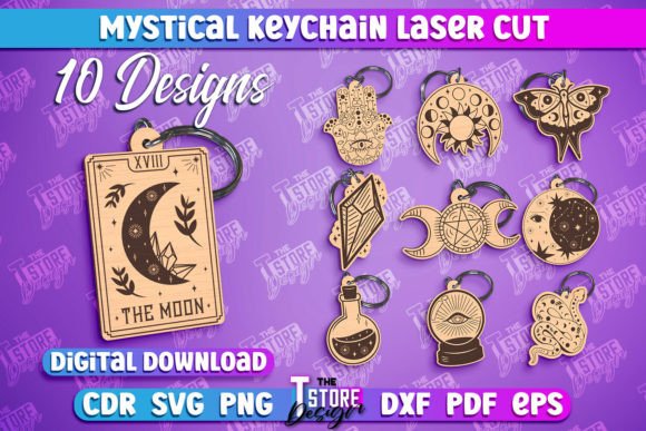 Download Mystical Keychain Laser Design Bundle - Premium Bundle