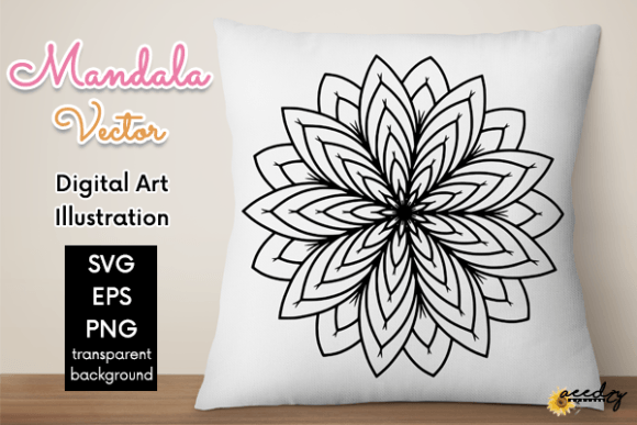 Download Black and White Mandala Vector - Black Collection