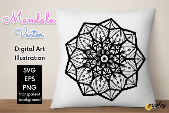 Download Black and White Mandala Vector - Black Collection