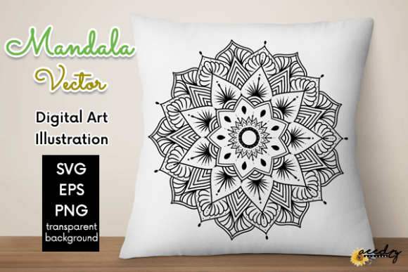 Download Black and White Mandala Vector - Black Collection