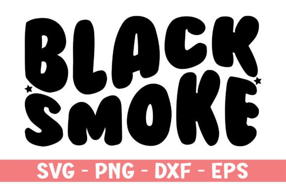Download Black Smoke Retro T Shirt Design - Black Collection