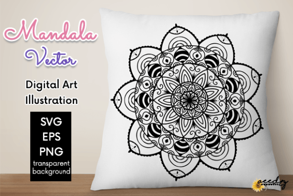 Download Black and White Mandala Vector - Black Collection