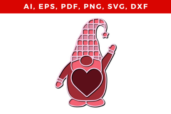 Download Layer Love with Gnome Svg Craft Cut File - Craft Collection