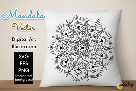 Download Black and White Mandala Vector - Black Collection