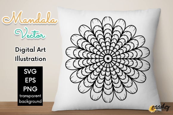 Download Black and White Mandala Vector - Black Collection