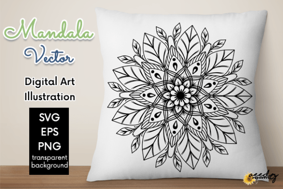Download Black and White Mandala Vector - Black Collection